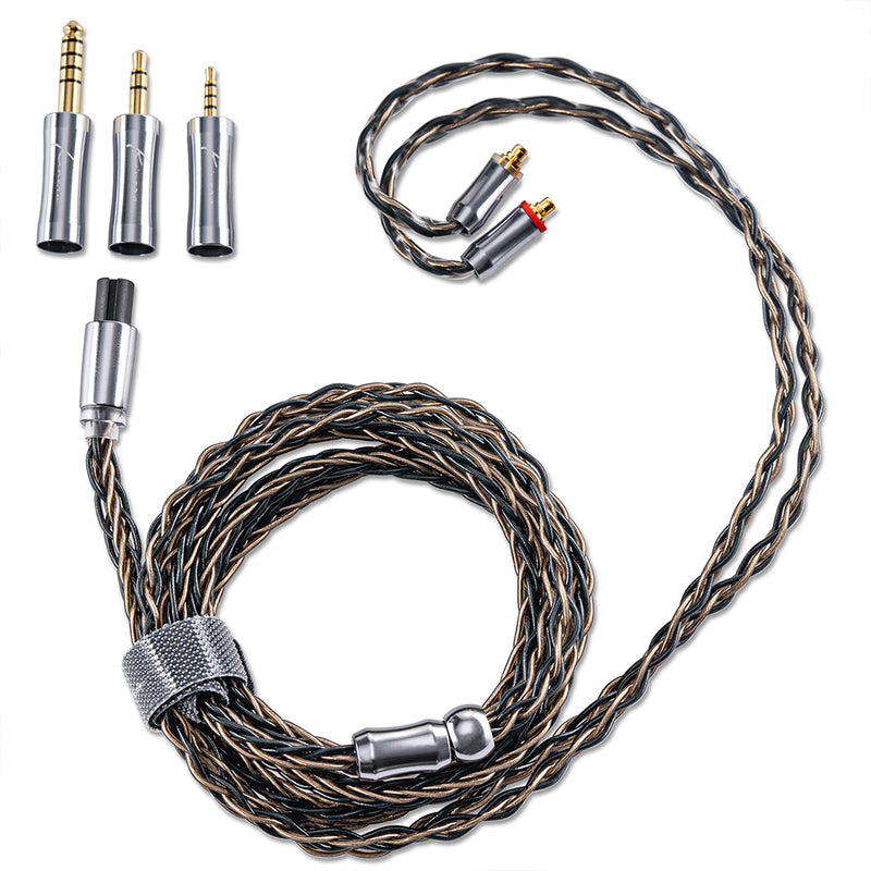 Kinera Leyding Upgrade Earphone Cable With 2.5/3.5/4.4mm Plug OFC+Alloy Copper 5N Silver Plated 8 Core 0.78 2pin / MMCX Cable - Kinera