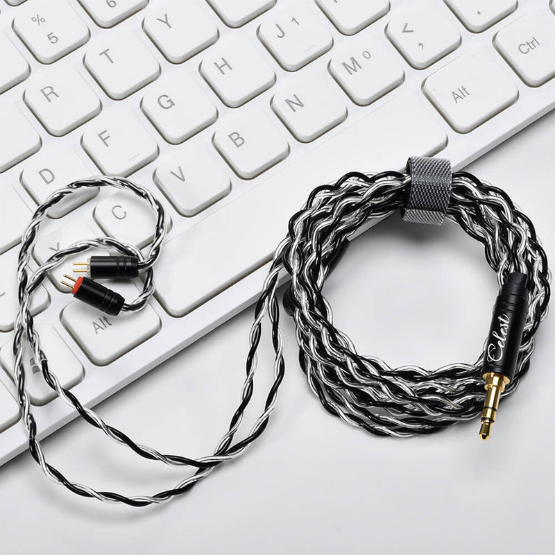 New Kinera Celest Aura Headphone Silver Lated Copper 0.78 2pin Wire Headset Earphone Cable Accessories 3.5mm 4.4mm Plug IEMs - Kinera