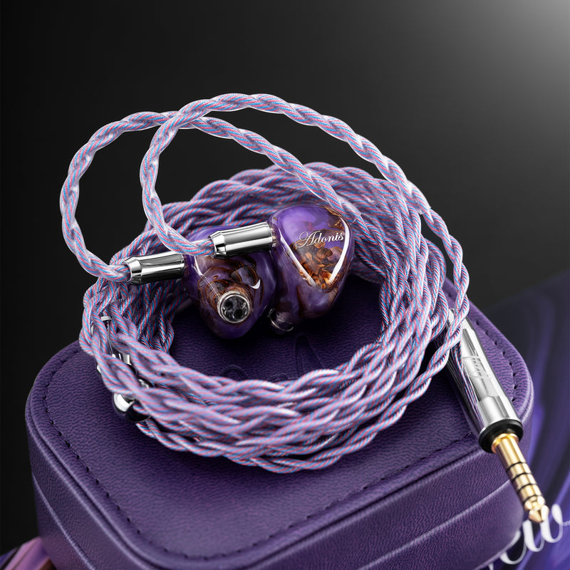 QoA Adonis New 1DD+2BA Hybrid In Ear Earphones Pinecone Resin Shell IEMs 3.5+4.4mm Plug 0.78 2pin Cable Kinera HiFi Headphone - Kinera