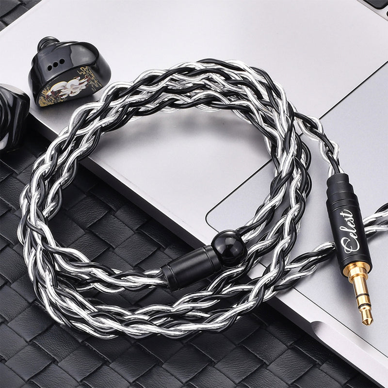 New Kinera Celest Aura Headphone Silver Lated Copper 0.78 2pin Wire Headset Earphone Cable Accessories 3.5mm 4.4mm Plug IEMs - Kinera