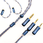 Kinera Ace 2.0 Earphone Upgrade 2.5/3.5/ 4.4mm Balanced Detachable Wired Headphone Cable With MMCX Silver Foil Alloy Copper Plug - Kinera